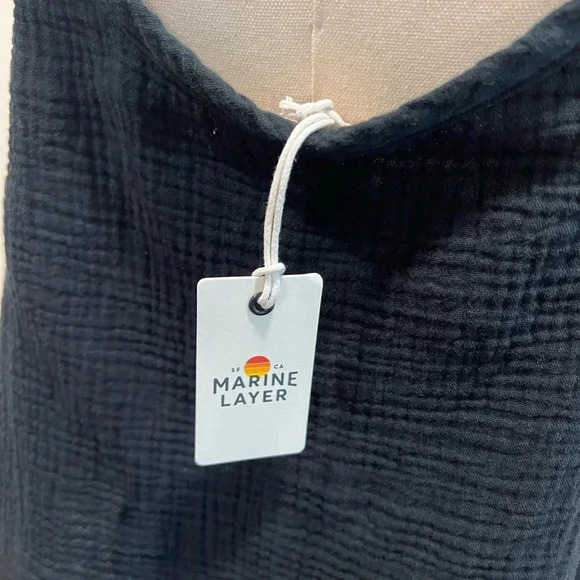 Marine Layer Women’s Jude Flutter Sleeve Tank Black Size XS - X-Large - NWT - Picture 5 of 5